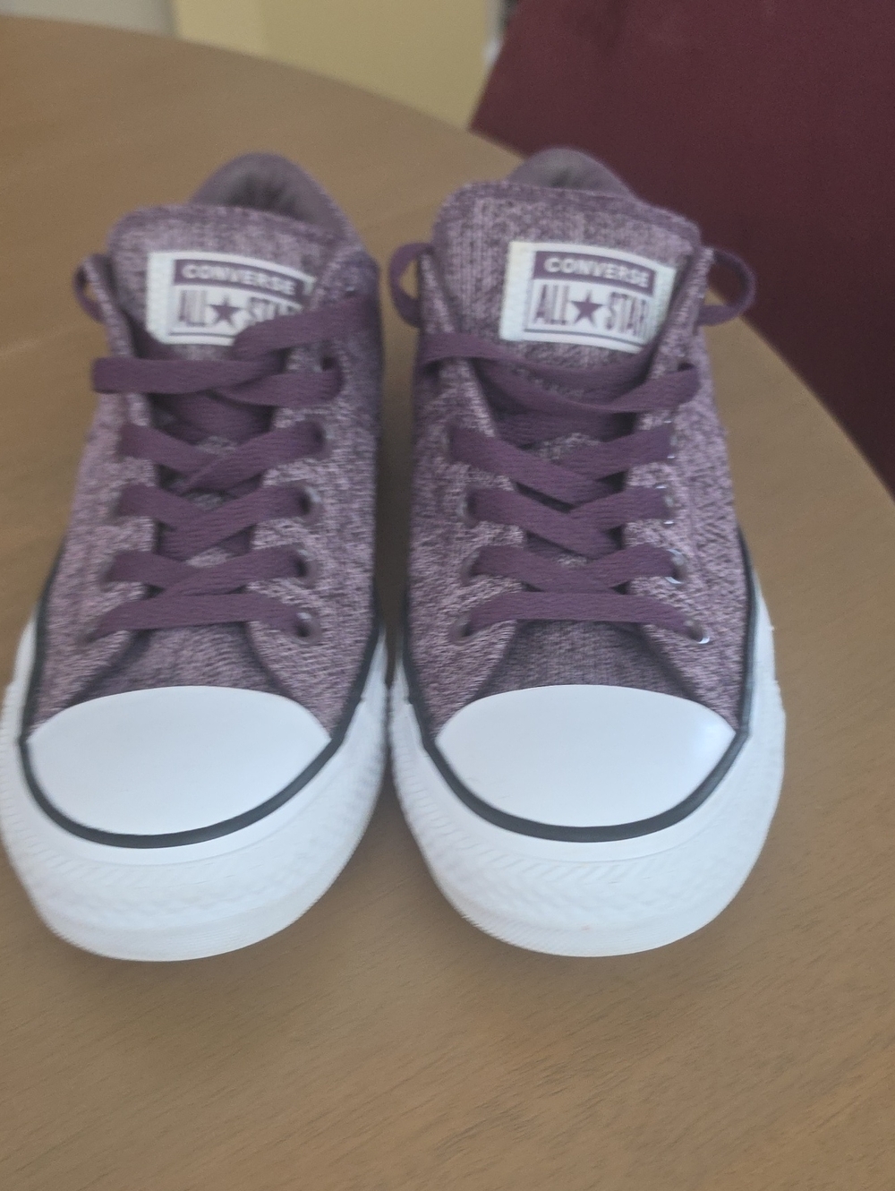 Converse Chuck Taylor Madison Size 8 Purple Tweed Low Top Sneakers